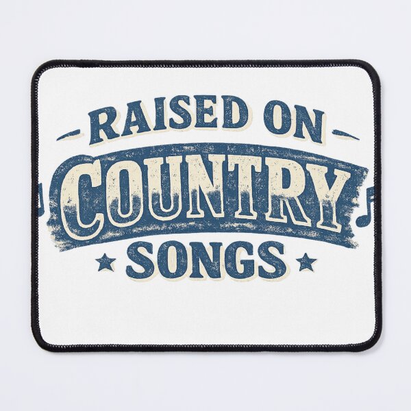 Item preview, Raised On Country Songs Vintage Blue Distressed Typography designed and sold by enerjik.