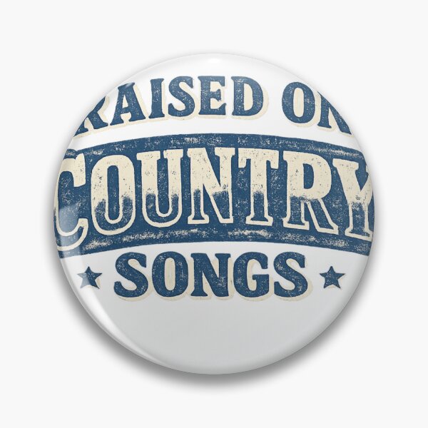 Item preview, Raised On Country Songs Vintage Blue Distressed Typography designed and sold by enerjik.