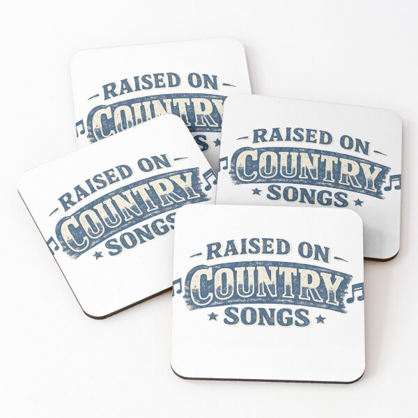 Item preview, Raised On Country Songs Vintage Blue Distressed Typography designed and sold by enerjik.