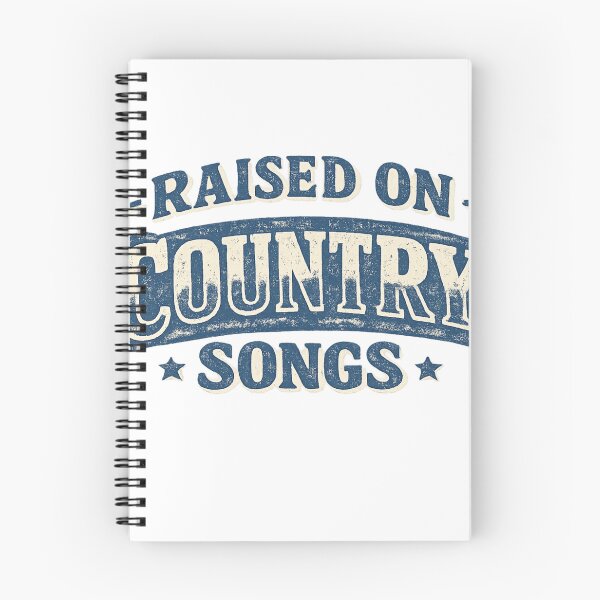 Item preview, Raised On Country Songs Vintage Blue Distressed Typography designed and sold by enerjik.