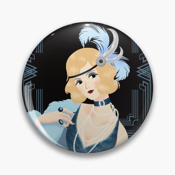 Item preview, FLAPPER GIRL | EVENING BLUE | ROARING 20s SERIES  —  GRAPHIC EDITION designed and sold by WitLounge.