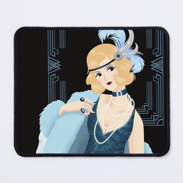 Item preview, FLAPPER GIRL | EVENING BLUE | ROARING 20s SERIES  —  GRAPHIC EDITION designed and sold by WitLounge.