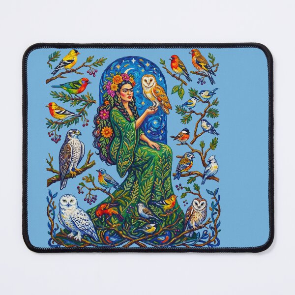 Item preview, Frida Kahlo with Owls and Birds designed and sold by TeeARTHY.