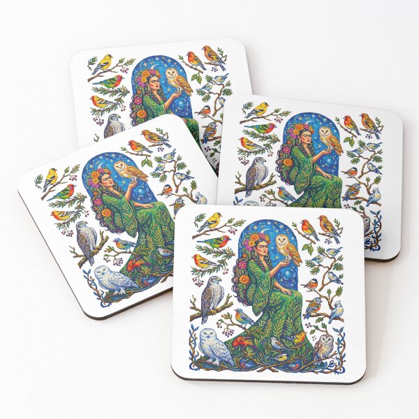 Item preview, Frida Kahlo with Owls and Birds designed and sold by TeeARTHY.