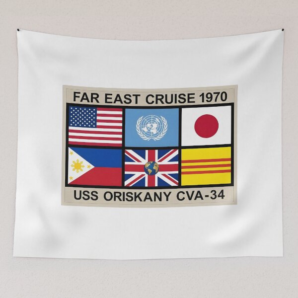 Item preview, USS Oriskany CVA-34 Far East Cruise 1970 Commemorative Patch designed and sold by CharlieDesings.