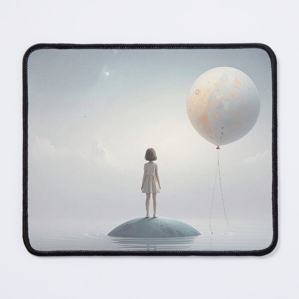 Item preview, Dreamy Floating Balloon Girl T-Shirt | Surreal Minimal Art Unisex Tee designed and sold by PYRAMIDA Co..