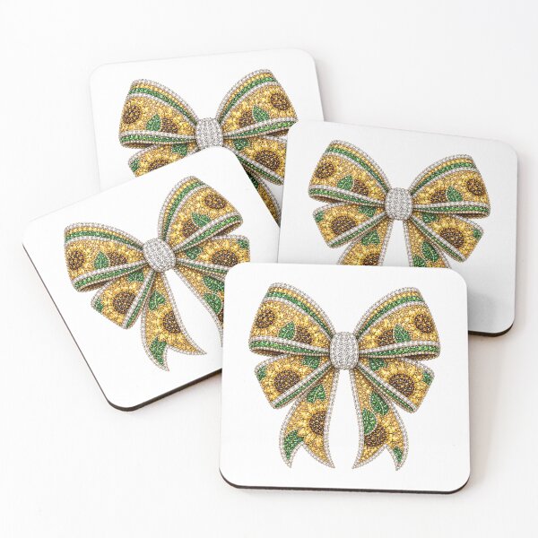 Item preview, Sunflower Country Bow Rhinestone Mosaic | Sunflower Crystal Bow | Rustic Farmhouse Gemstone Bow Design | Luxury Country Glam Graphic designed and sold by ColorSplash123.