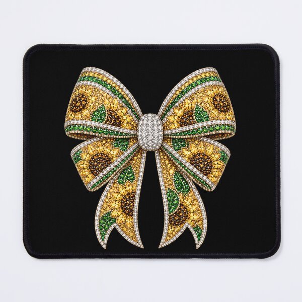 Item preview, Sunflower Country Bow Rhinestone Mosaic | Sunflower Crystal Bow | Rustic Farmhouse Gemstone Bow Design | Luxury Country Glam Graphic designed and sold by ColorSplash123.