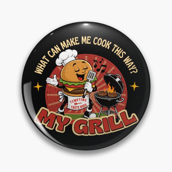 Item preview, My Grill - Funny Retro BBQ Burger Grillmaster designed and sold by KennyBartender.