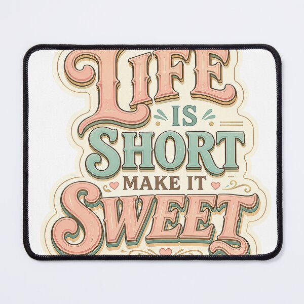 Item preview, Life Is Short Make It Sweet Retro 70s Typography designed and sold by enerjik.