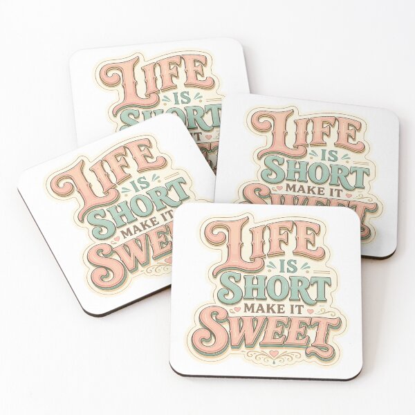 Item preview, Life Is Short Make It Sweet Retro 70s Typography designed and sold by enerjik.