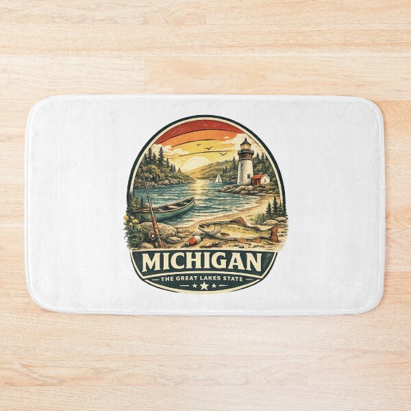 Item preview, Michigan  State Print Logo / Michigan The Great lakes State designed and sold by Thehatinthecat.