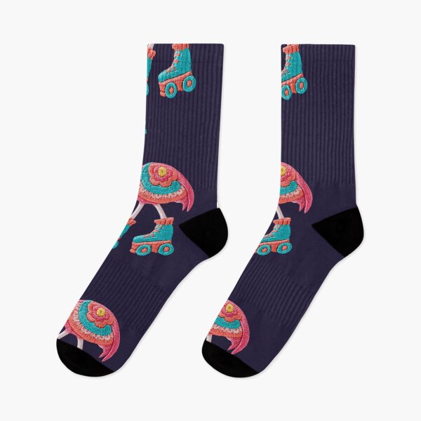 Item preview, Retro Flamingo Roller Skate Patch designed and sold by MegaNovaArt.