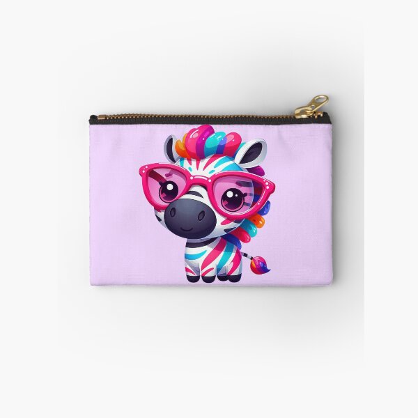 Item preview, Cute Colorful Zebra With Pink Glasses designed and sold by SweetLilith.