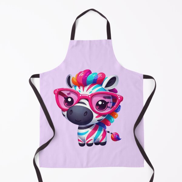 Item preview, Cute Colorful Zebra With Pink Glasses designed and sold by SweetLilith.