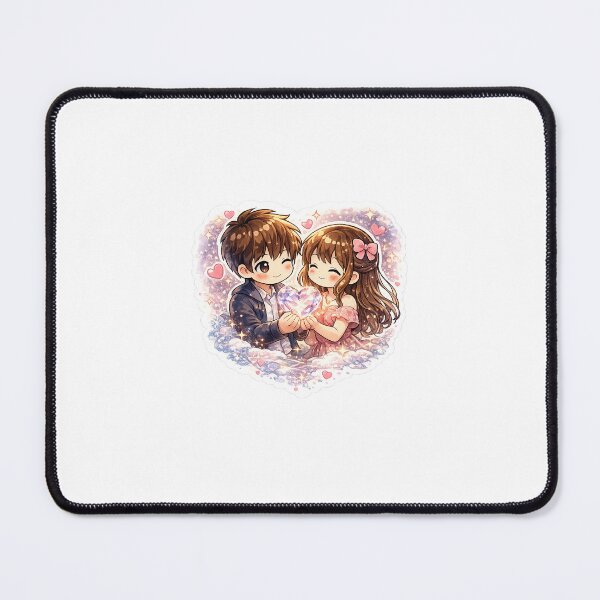 Item preview, Cute Couple Holding a Glowing Crystal Heart Sticker Art designed and sold by tommytvkids.