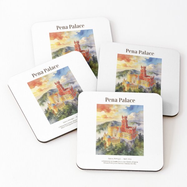 Item preview, Pena Palace Vintage Watercolor Art Print | Romanticist Portuguese Castle | Sintra Portugal Wall Decor designed and sold by Panom Suavichien.