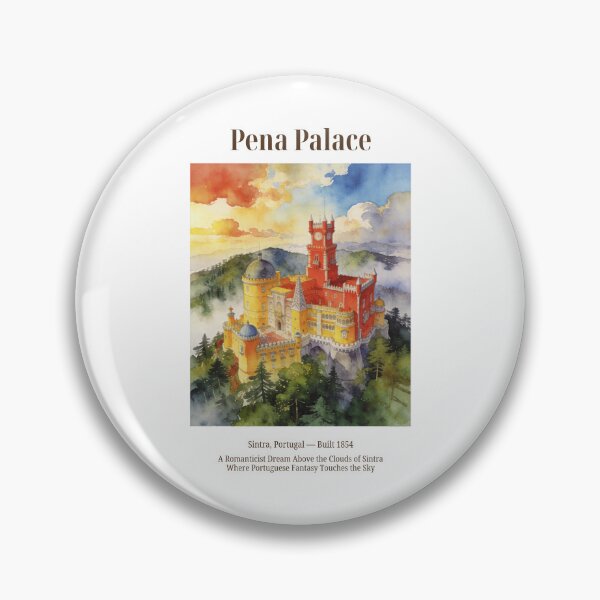 Item preview, Pena Palace Vintage Watercolor Art Print | Romanticist Portuguese Castle | Sintra Portugal Wall Decor designed and sold by Panom Suavichien.
