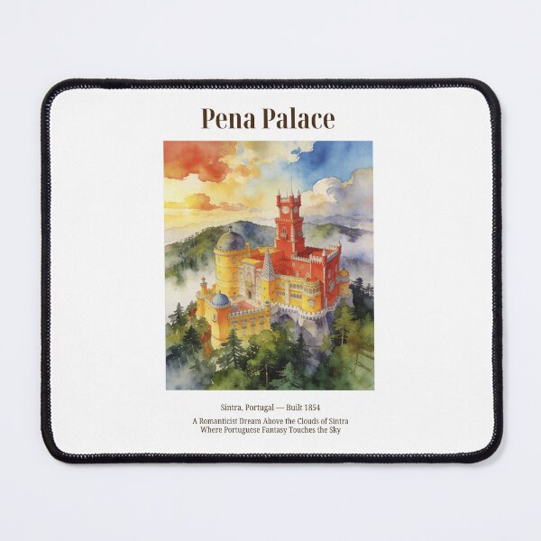 Item preview, Pena Palace Vintage Watercolor Art Print | Romanticist Portuguese Castle | Sintra Portugal Wall Decor designed and sold by Panom Suavichien.