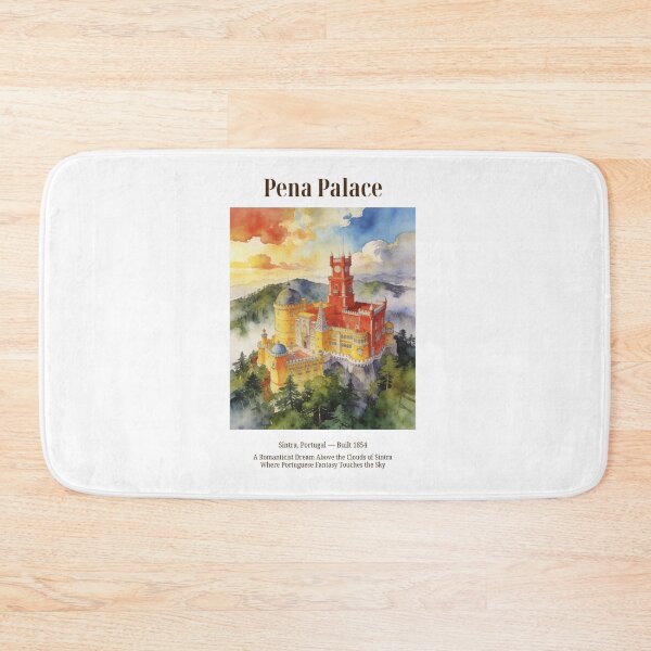 Item preview, Pena Palace Vintage Watercolor Art Print | Romanticist Portuguese Castle | Sintra Portugal Wall Decor designed and sold by Panom Suavichien.