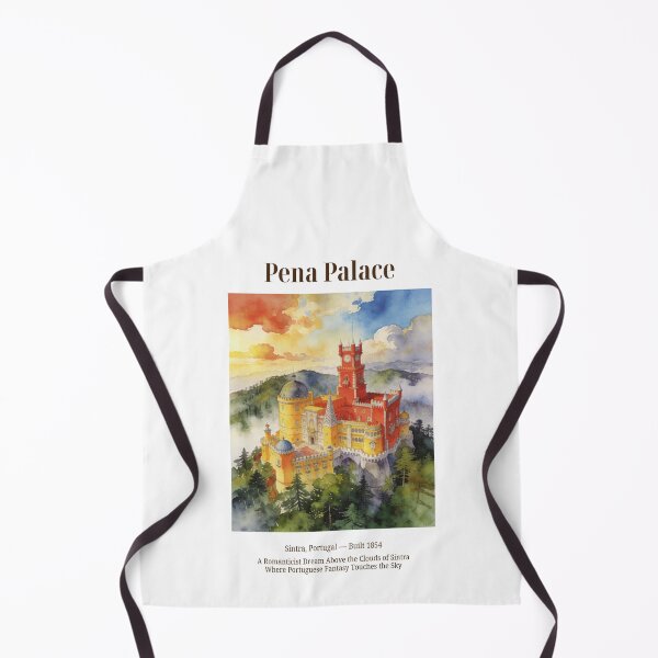 Item preview, Pena Palace Vintage Watercolor Art Print | Romanticist Portuguese Castle | Sintra Portugal Wall Decor designed and sold by Panom Suavichien.