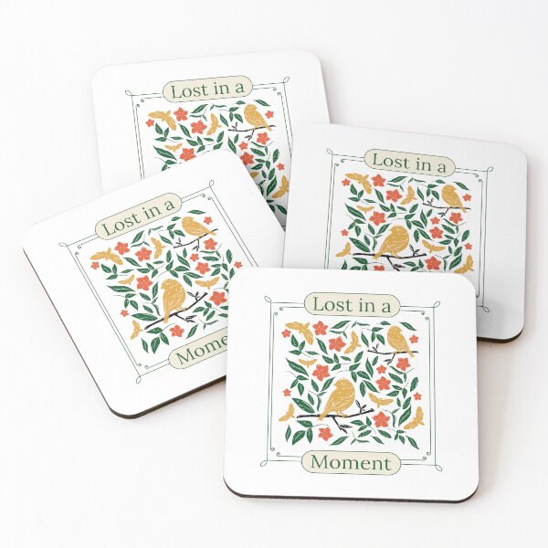 Item preview, Lost in a moment birds sat on branches amongst butterflies, flowers and leaves  designed and sold by Hevzy.