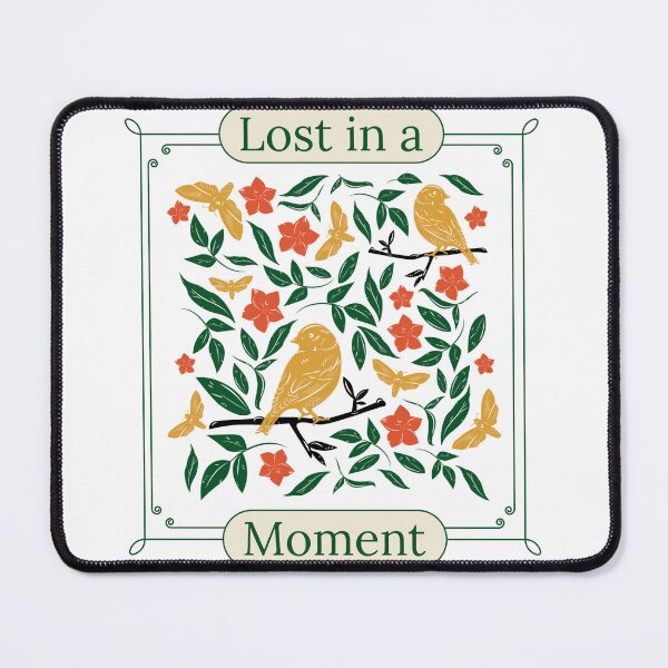 Item preview, Lost in a moment birds sat on branches amongst butterflies, flowers and leaves  designed and sold by Hevzy.