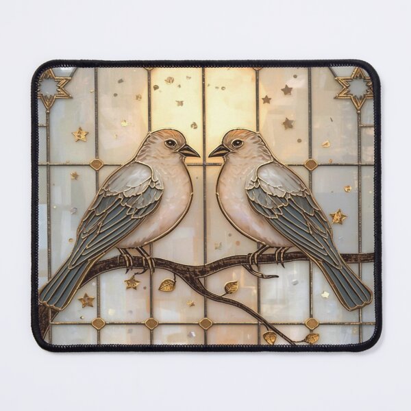 Item preview, Blue Birds in Celestial Stained Glass designed and sold by BriSher.