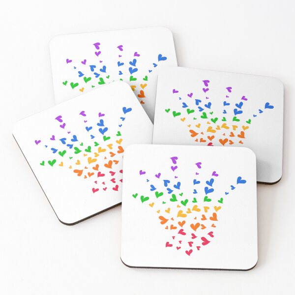 Item preview, Rainbow Hearts Handprint Silhouette Colorful Love Graphic designed and sold by SolutionsArt.