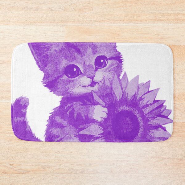 Item preview, Kitten Hugging Sunflower designed and sold by kinpirks.