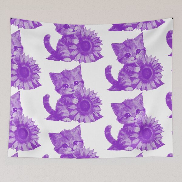 Item preview, Kitten Hugging Sunflower designed and sold by kinpirks.