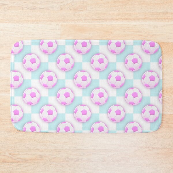 Item preview, Pink and Blue Soccer Ball Checkered Pattern designed and sold by Julie Erin Designs.