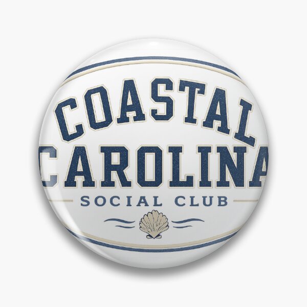 Item preview, eCoastal Carolina Social Club Vintage Nautical Shell Badge designed and sold by enerjik.