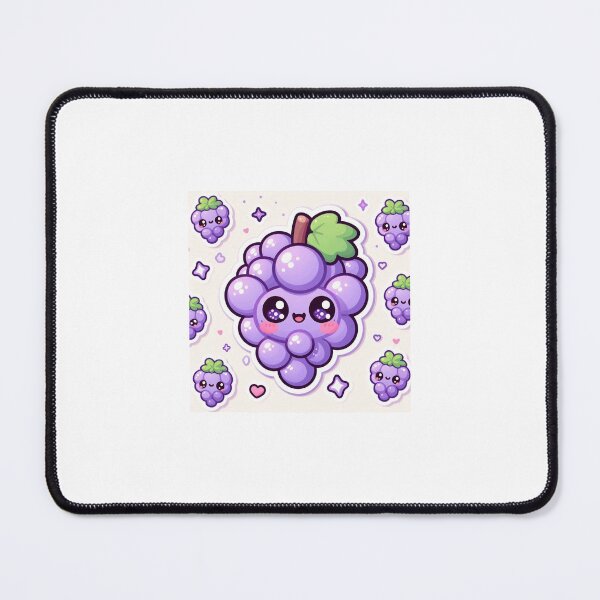 Item preview, Kawaii Grape Sticker | Chibi Purple Grape Bunch with Happy Face designed and sold by PastelPawsArt.
