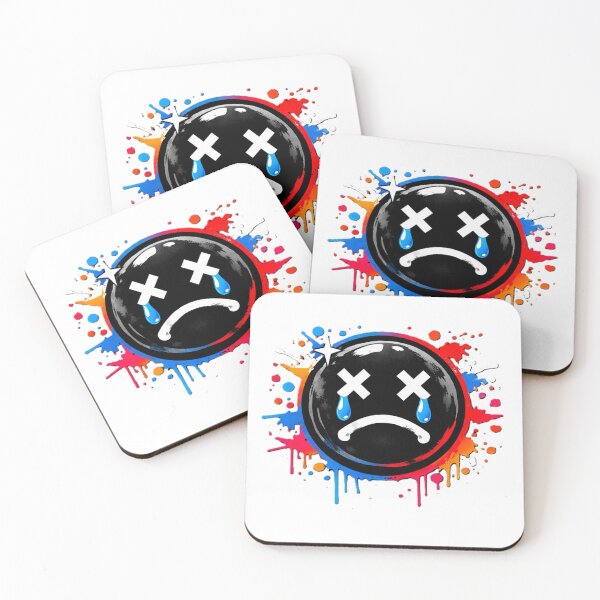 Item preview, Crying Black Smiley – Streetwear Graffiti designed and sold by AstraDrip Studio.