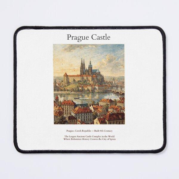 Item preview, Prague Castle Vintage Watercolor Art Print | Gothic Bohemian Fortress | Czech Republic Wall Decor designed and sold by Panom Suavichien.