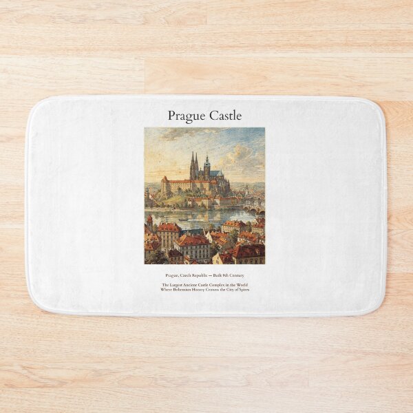 Item preview, Prague Castle Vintage Watercolor Art Print | Gothic Bohemian Fortress | Czech Republic Wall Decor designed and sold by Panom Suavichien.