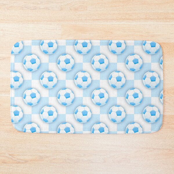Item preview, Blue Soccer Ball Checkered Pattern designed and sold by Julie Erin Designs.