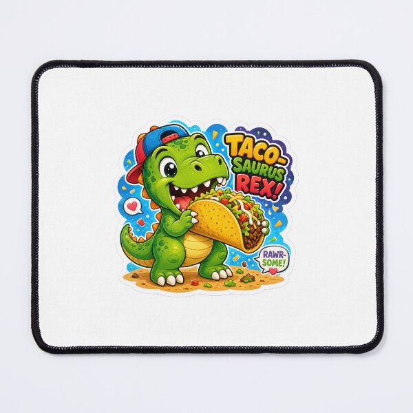 Item preview, Taco-Saurus Rex Dinosaur Sticker Art designed and sold by Sticker_Verse_Studio.