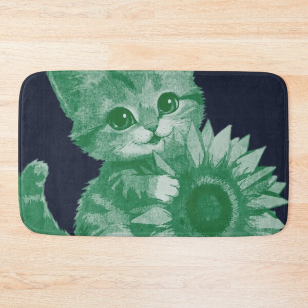 Item preview, Kitten Hugging Sunflower designed and sold by kinpirks.