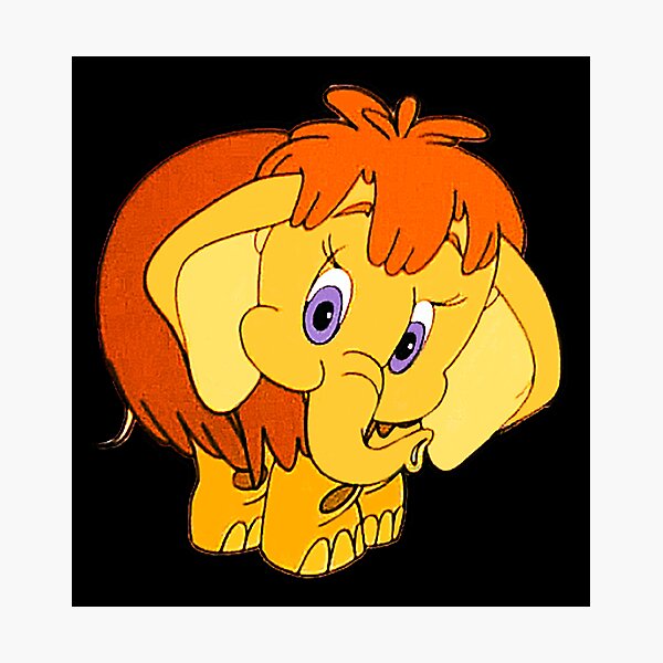 Item preview, Kawaii Baby Mammoth - Vintage Retro Cartoon Aesthetic  designed and sold by Tokraz-art.