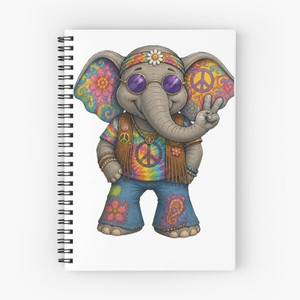 Item preview, Hippie elephant designed and sold by Gokuxtreme.