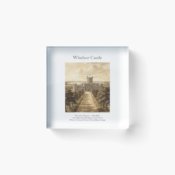Item preview, Windsor Castle Vintage Watercolor Art Print | English Royal Fortress | Berkshire England Wall Decor designed and sold by Panom Suavichien.