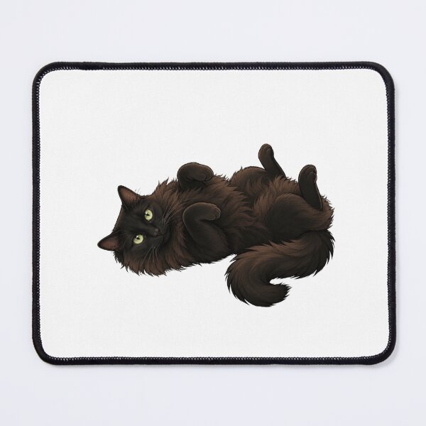 Item preview, Fluffy Black Cat Belly Laying designed and sold by RealEqEdit.