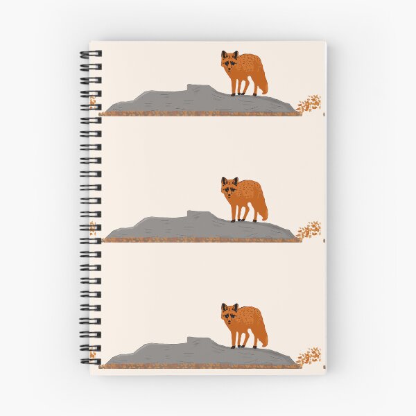 Artikelvorschau, Mysteriöser Fuchs auf Herbstfelsen - stilisierte Illustration entworfen und verkauft von BayliloArtist.