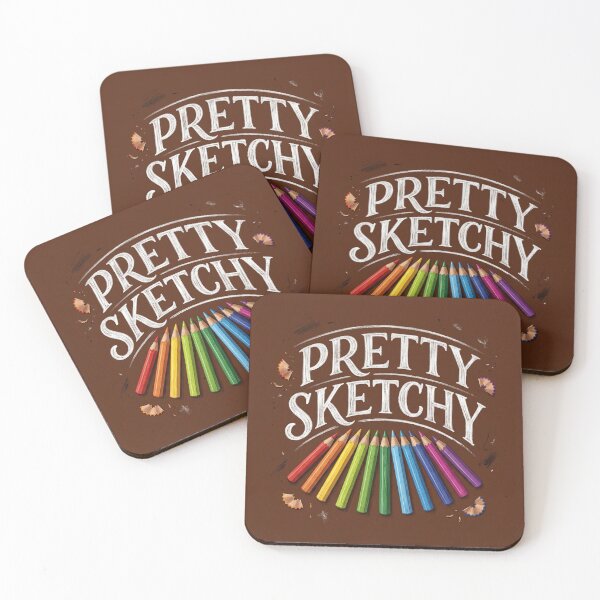 Item preview, Pretty Sketchy Fun Art Lover Colored Pencils Artists Gift (2) designed and sold by weirdcountry.