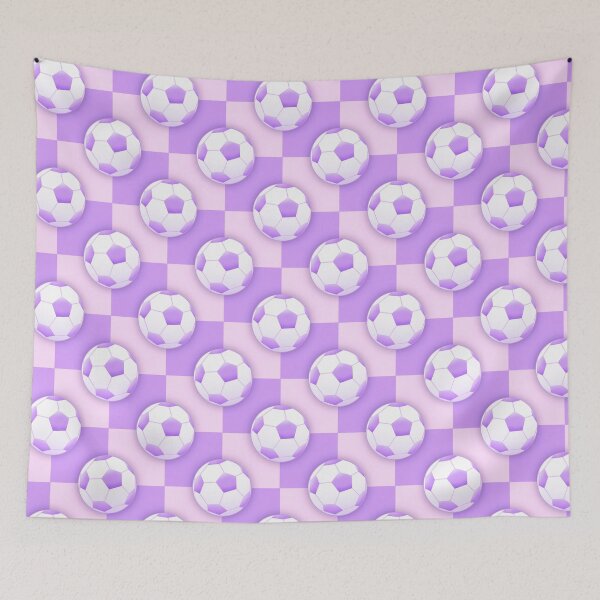 Item preview, Purple and Pink Soccer Ball Checkered Pattern designed and sold by Julie Erin Designs.