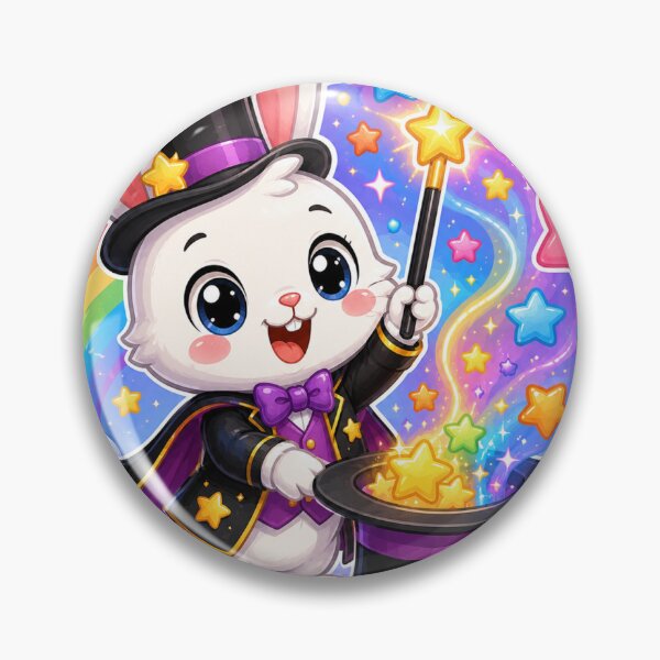 Item preview, Magician Rabbit Casting Star Spells Sticker Art designed and sold by tommytvkids.