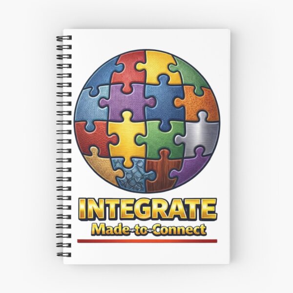 Item preview, Integrate – Made to Connect | Colorful Puzzle Globe Symbol of Unity, Inclusion & Teamwork designed and sold by Be-You-Vibes.
