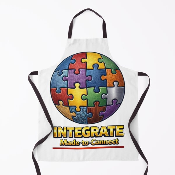 Item preview, Integrate – Made to Connect | Colorful Puzzle Globe Symbol of Unity, Inclusion & Teamwork designed and sold by Be-You-Vibes.
